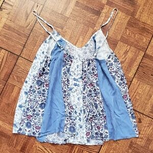 GARAGE Vintage Paisley Prairie Boho Top